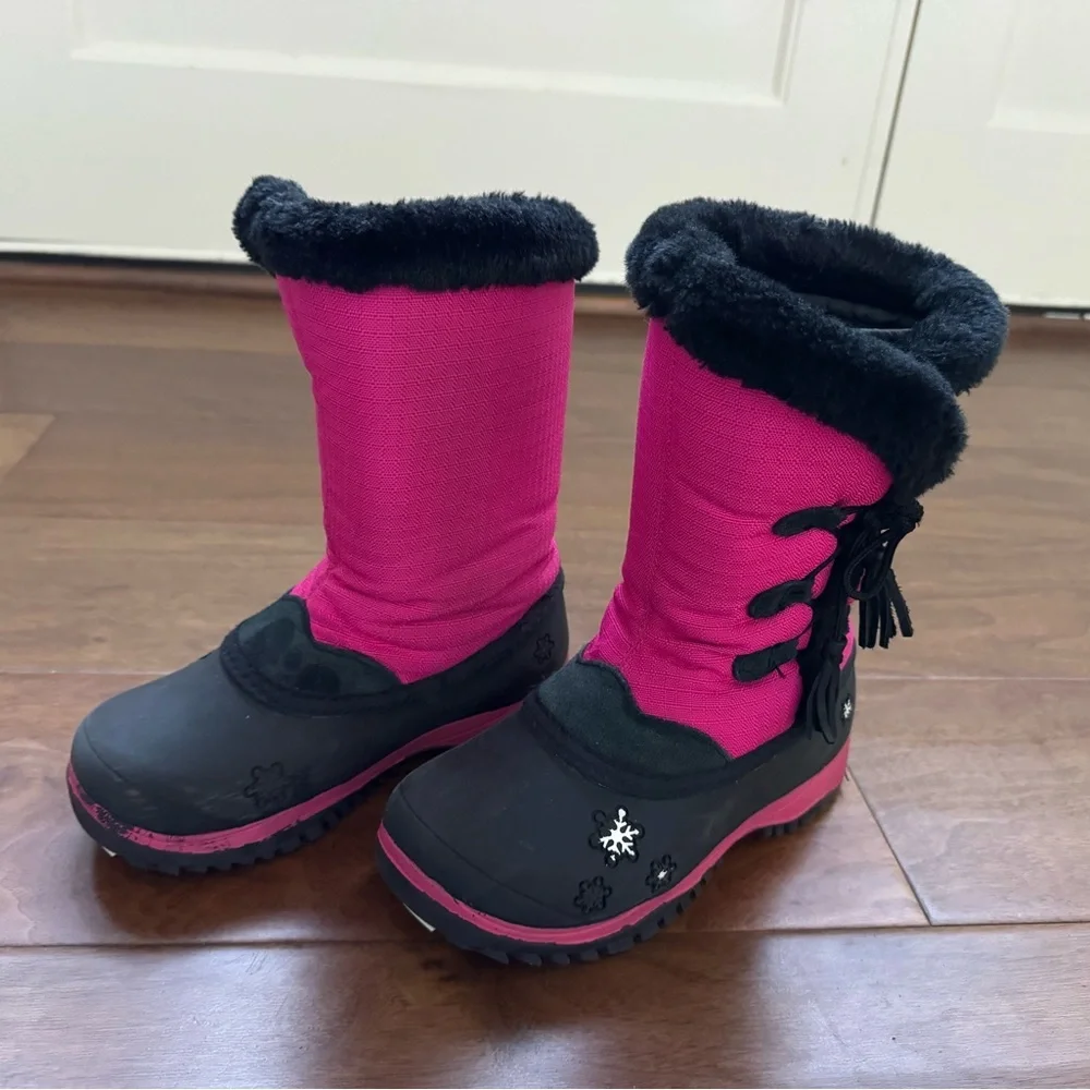 Baffin Kids Pink and Black Winter Snow Boots